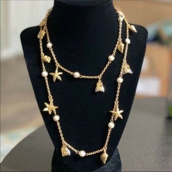 Tory Burch Jewelry - NWOT Tory Burch Gold Bee Pearl Long Necklace